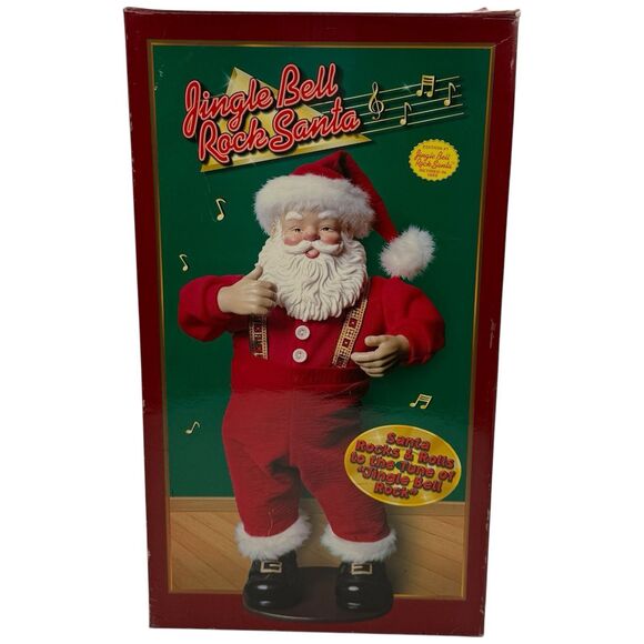 Vtg Santa Jingle Bell Rock 16" Singing & Dancing Claus AC Adapter 1998 Video - Picture 13 of 16